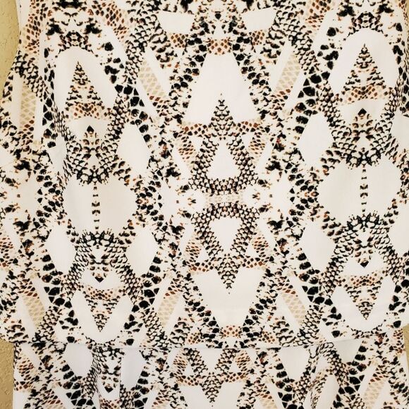 Banana Republic Outlet Geometric Snake Print Classy Sleeveless Mini Dress - Picture 7 of 9